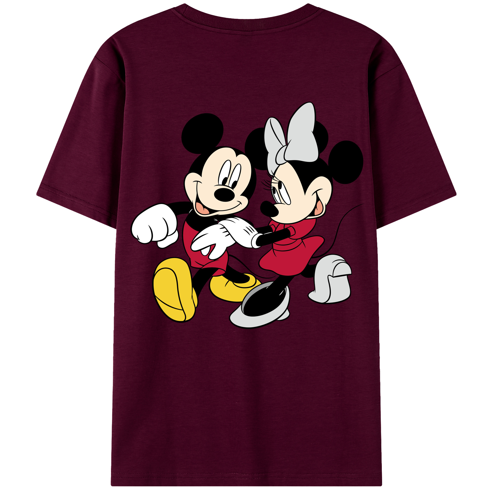 （画像用） ミッキーマウス Mickey Mouse レディース半袖Tシャツ(バックプリント)